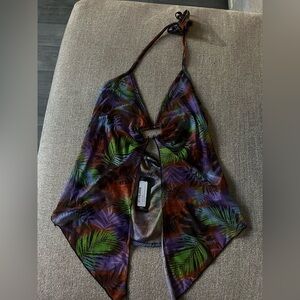 Purple Ring Mesh Green Front Top